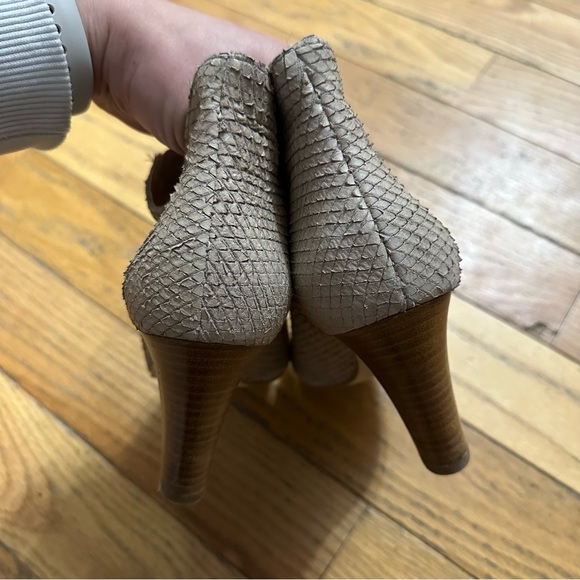 Paul Green Textured Python Peep Toe Zip Booties UK 4.5 US 7 - Picture 7 of 10